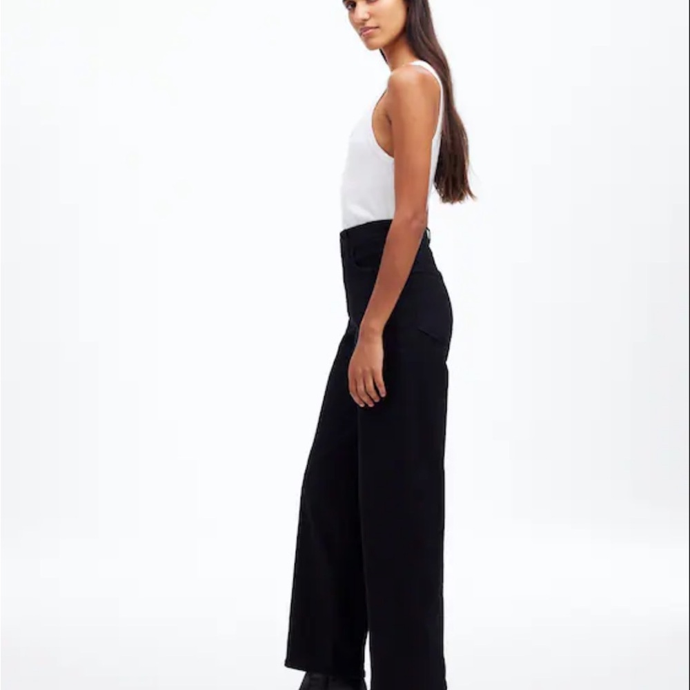 🖤 Madewell The Perfect Vintage Wide-Leg Jeans – Black, Size 23